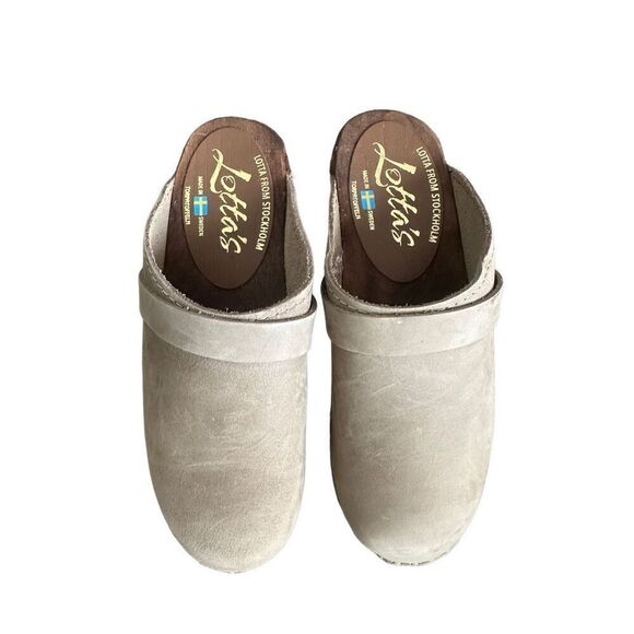 Lotta’s from Stockholm Clogs Tan Nubuck Size 35 (Big Girl) - Picture 2 of 11